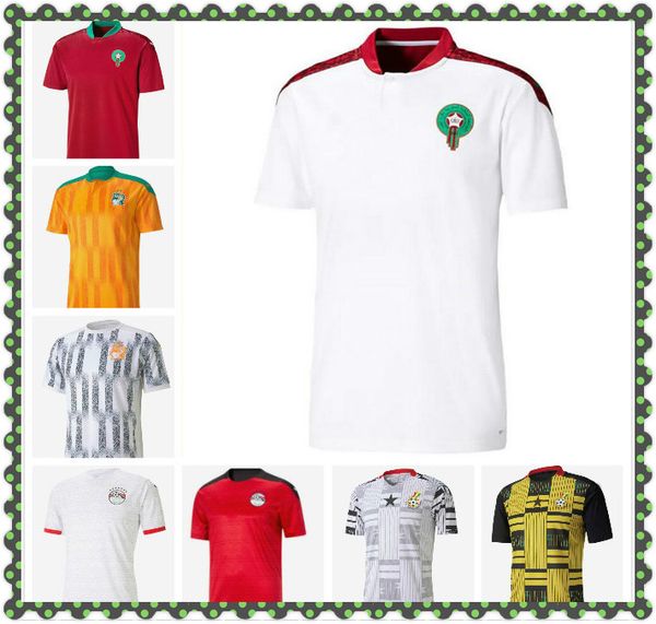 

new 200 2021 morocco soccer jerseys home away 20 21 maillot de foot ziyech boufal fajr munir ait bennasser amrabat football shirts, Black;yellow