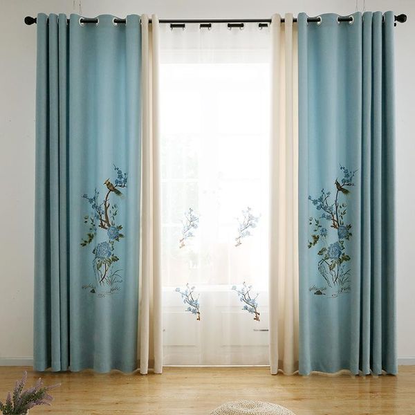 

curtain & drapes chenille embroidered curtains modern and elegant for living rooms study simple multi-color optional