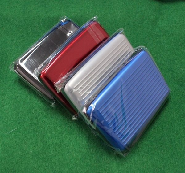 

aluminum briefcase holders upscale alloy stripe mini water resistant aluma wallet colorful card cover case free