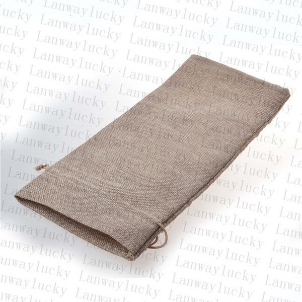 

factorynwd0bottle 16*36cm 10pcs/lot burgundy jute factory8kg9wine christmas gift decorations folding bags festive supplies