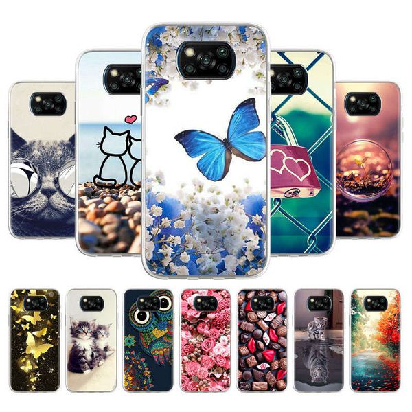 

окрашенные x3 nfc силиконовый чехол для xiaomi poco f2 pro soft tpu защитная крышка телефона