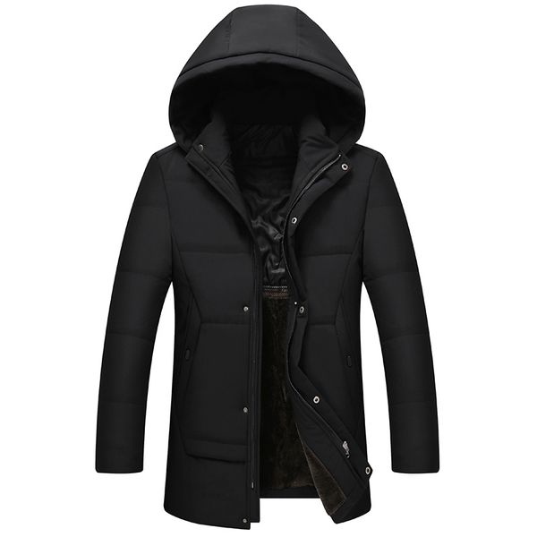

new with hoodie warm winter wool jacket of men cotton parkas mkc3, Black