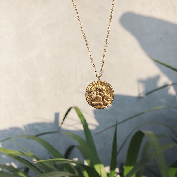 

designer 2021 new fashion couple cupid double layer flower chain necklace, Silver