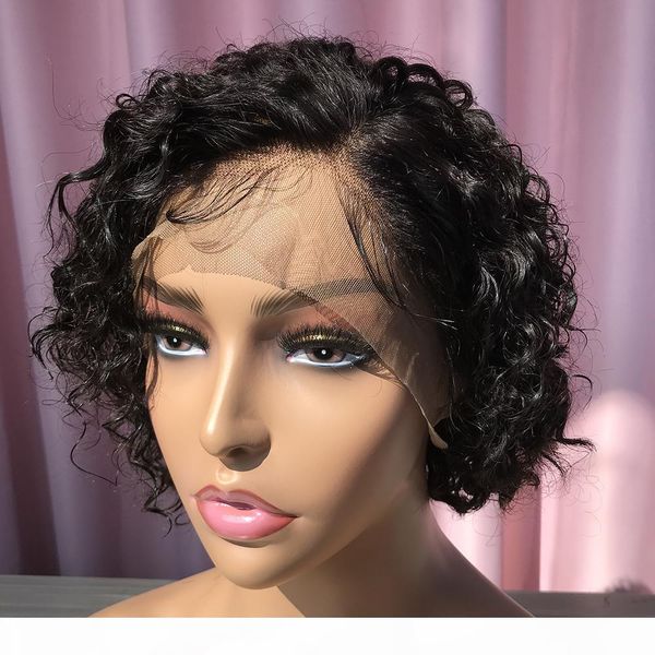 

human hair wigs deep wave lace front wig wholesale hair vendor hair wigs for women, Black