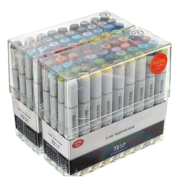 

72pcs colors artist copic sketch markers set fine nibs twin tip board pen design marker pen for drawing art set y200709 gpfwd