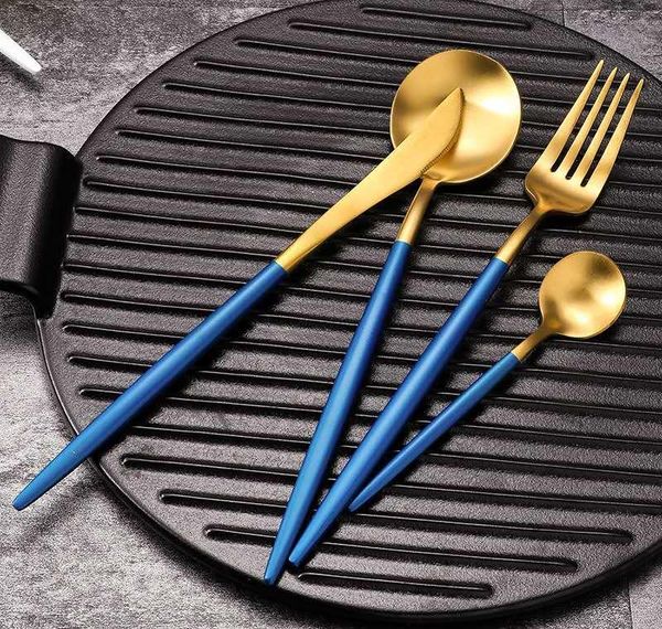 

restround red gold black tableware cutlery set stainless steel knife fork and spoon set golden color kn jlleaz ladyshome