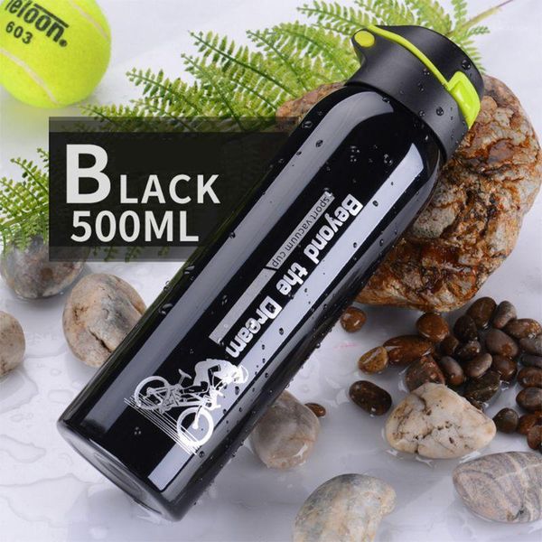 

500 ml new stainless steel small bouncing cover insulation cup mountain bike riding sports warm cold insulation bottle g99d1