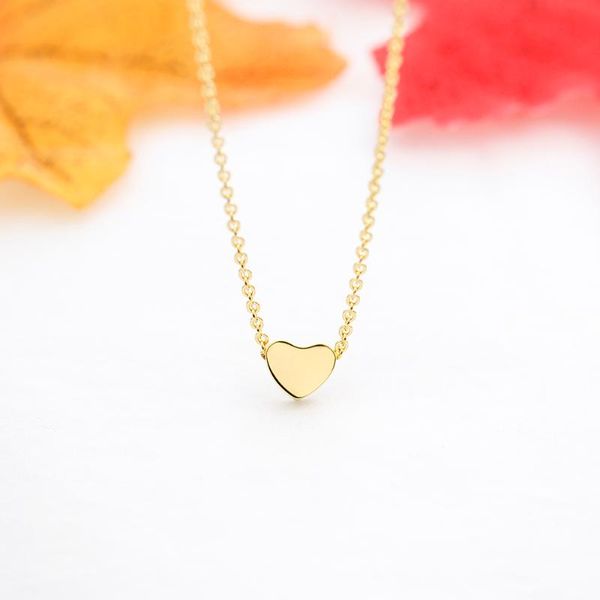 

pendant necklaces women jewelry gold heart statement necklace for collares chain choker valentine's day gift, Silver