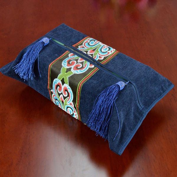

tissue boxes & napkins cover kitchen storage holder home corduroy box el washable european style embroidery bathroom wedding room decorative