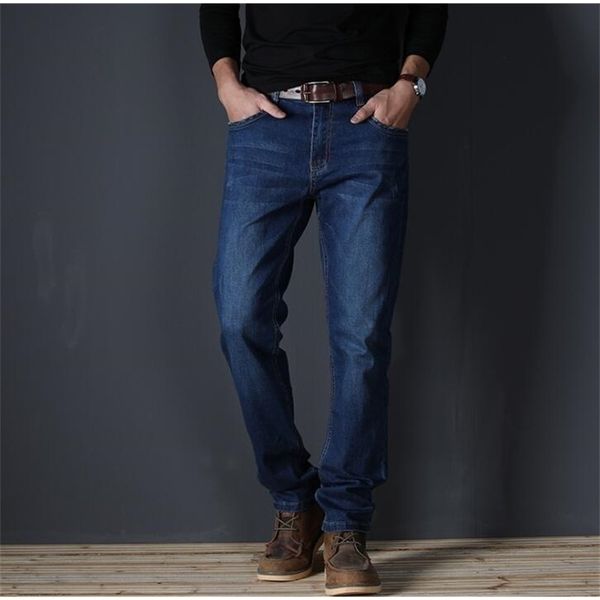 

autumn thin stretch jeans for men causal long pants for male 2pcs a lot 201111, Blue