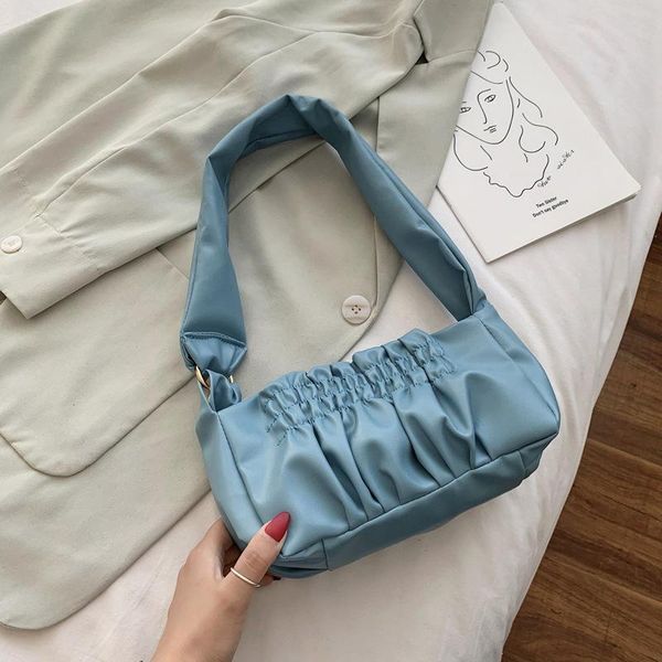 

2021 women fashion famous design handbag pu soft leather shoulder underarm the armpit folds trend mobile phone bag hobos clutch.