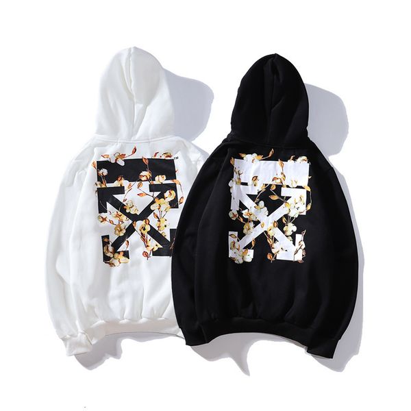 

kapok 2020 off black white 19ss flower hoodie men and women celebrity style pullover ular brand coat