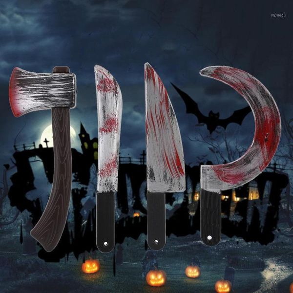 

plastic bloody halloween prop fancy knife cleaver sickle dress costume access1