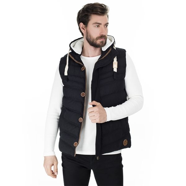 

buratti hooded slim fit vest men 's vest 556 b5618 201216, Black;white