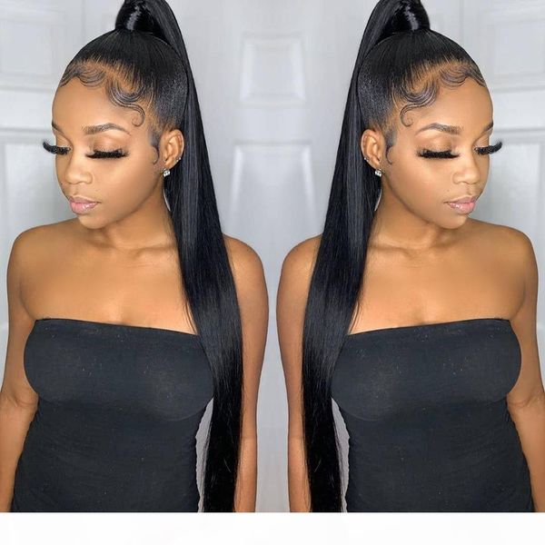 

full lace wig human hair straight virgin brazilian hair glueless lacefront wigs with baby hair for black women, Black;brown