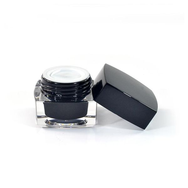 

storage bottles & jars 30g black cosmetic empty jar pot eyeshadow makeup face cream container white acrylic