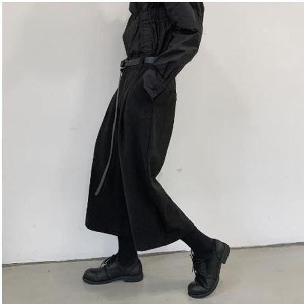 

men's pants spring/summer yamamoto style black loose casual wide-leg pants men's shorts street hip-hop gothic straight