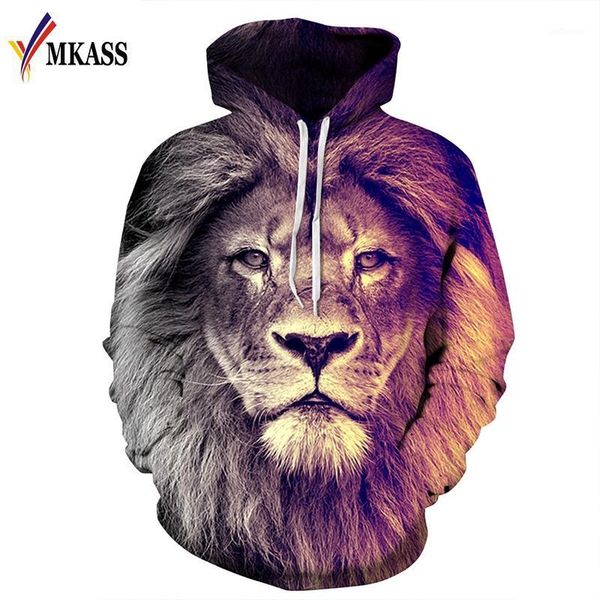

2020 mkasss new fashion animal style sweatshirts men/women pullovers print lion hoodies hooded tracksuits autumn thin 1, Black