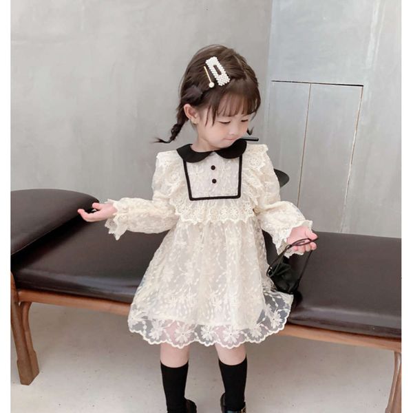 

2020 drs girls' winter new plush korean lace doll collar cute super fairy princs skirtra2h, Red;yellow