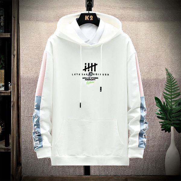 

2021 new harajuku letter print sweatshirts hoodies streetwear hip hop casual hooded sweatshirt men 213s, Black