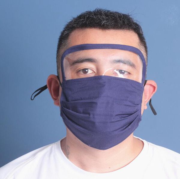 

7 colors face anti shield dust mask filter full face protection anti fog washable face mouth protective mask ljjo8042
