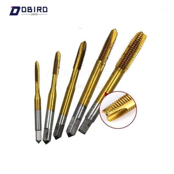 

hss titanium machine right hand tap drill 3 flute m3 m4 m5 m6 m8 m12 spiral point thread plug handle taps die set1