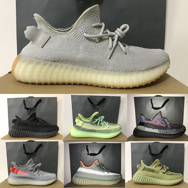 

2020 running shoes v2 kanye west shoes cinder sesame sulfur black static reflective linen sneakers womens mens trainers