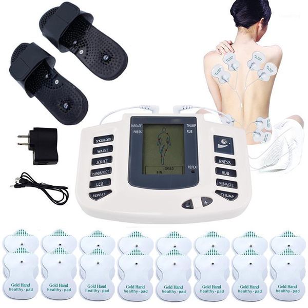 

tens acupuncture ems body electrical muscle stimulator digital therapy massager pulse back neck slipper pain relief massage pads1