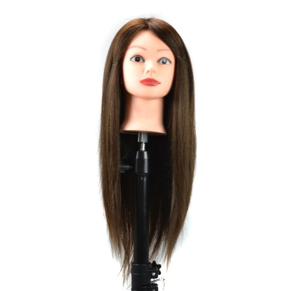 

dark brown mixed hair head model practice model mo sqcqyz bdehair, White