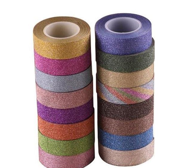 

new arrival adhesive silver golden glitter washi tape scrapbooking christmas party kawaii cute decorative paper c jllqkc yummy_shop