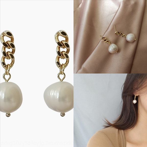 

cfs for earrings jllvx women party jewelry hoop for with gift fashion black pearl earring lovers aretes have wedding bride white pearl, Golden