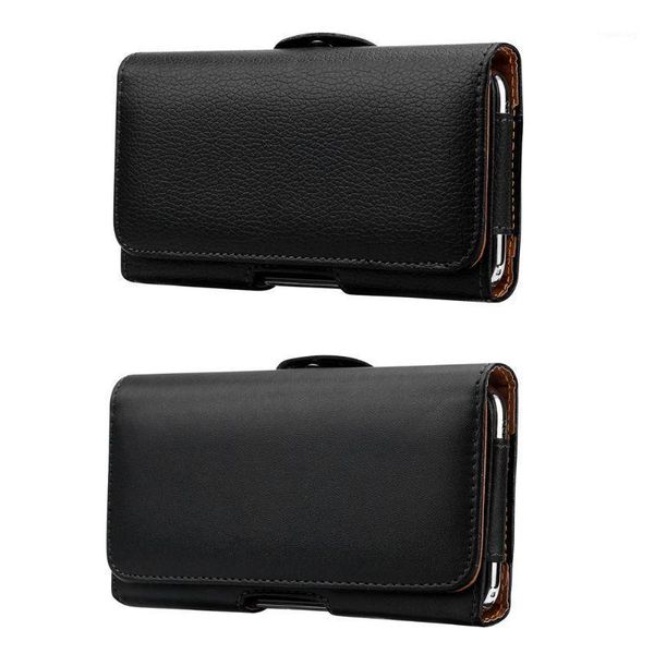 

waist bags pu leather horizontal belt clip pouch phone bag for men 4xff1