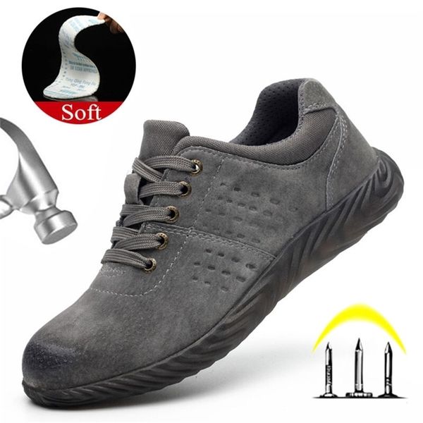 

yuxiang winter safety shoes anti smashing puncture-proof work leather men working boots lightweight footwear y200915, Black;brown