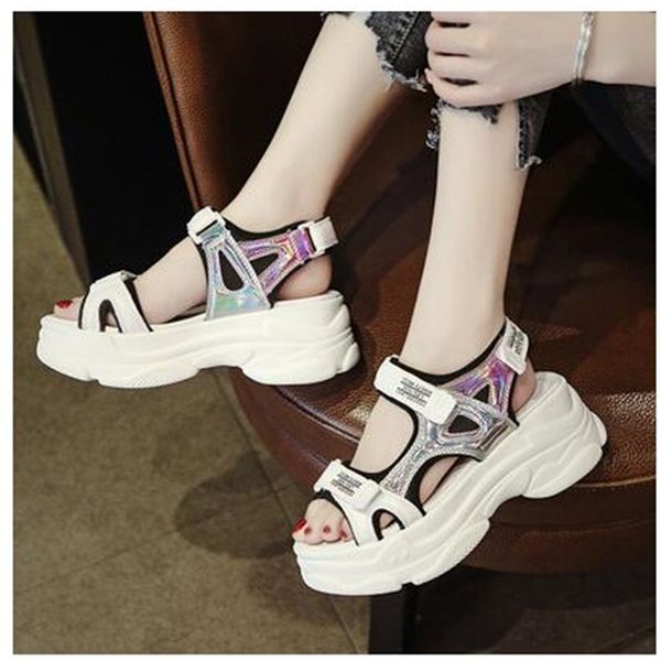 

лето новый 2020 прибытие женской моды толстая обувь для женщин повседневная beach sandals bm5h, Black