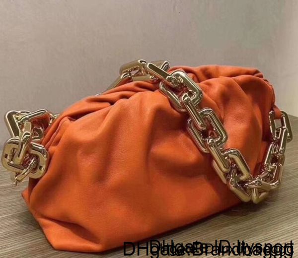 

newset shape evening bags cloud bag with thick chain clutch women pouch genuine leather clip handbags crossbody totes