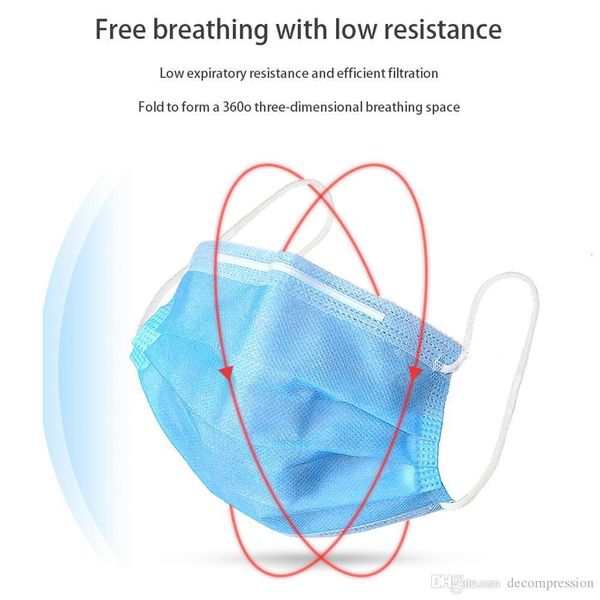 

factoryhr243 fast ship layers dustproof disposable facial protective cover set anti-dust mask face masks designer74yd