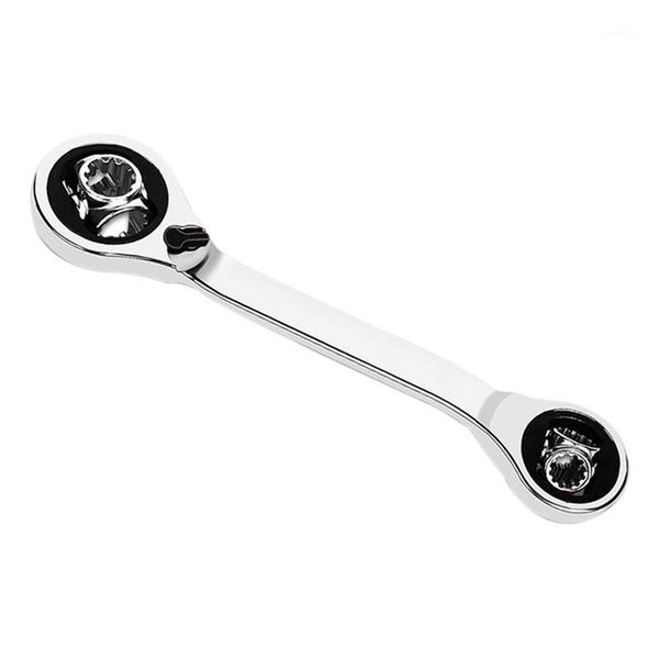 

1 pcs silver 52 in 1 double head ratchet adjustable wrench rotatable plum wrench multifunctional socket - 7-14mm1