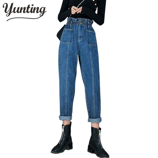 

straight high waist jeans woman denim pants full length trousers womens clothing plus size blue jeans korean fashion streetwear