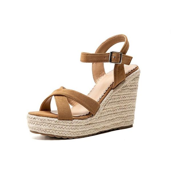 

2020 wedges shoes for women high heels11cm sandals summer flip flop chaussures femme platform sandals plus size 34-43 688-6, Black