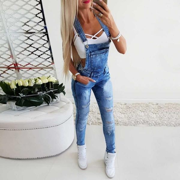 

sleeveless denim overalls women for summer lady backless fashion cool street blue plain casual jeans jumpsuit long pants rompers1