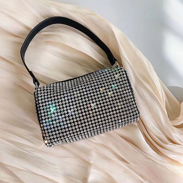 

new paris fashion women luxurys designers bags full rhinestone leather handbag girl gift diamond shimmer party totes