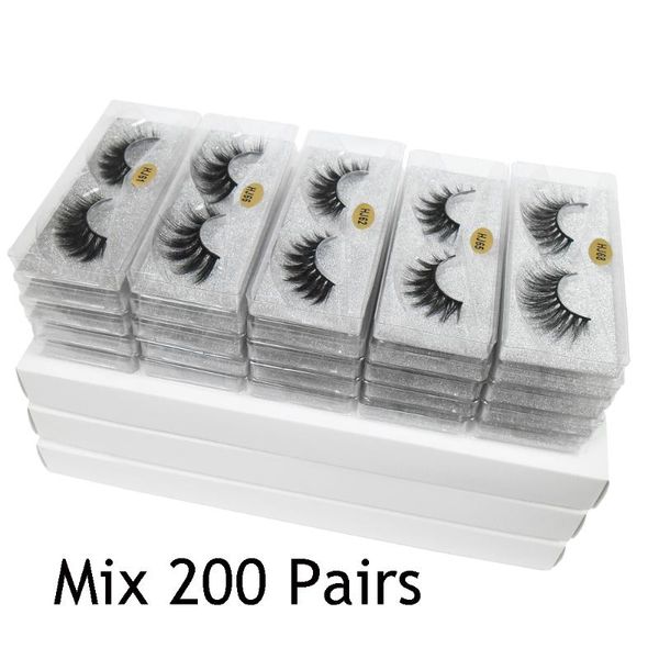 

wholesale eyelashes 30/50/100/200 pairs 3d mink lashes natural false eyelashes makeup lashes thick mink in bulk