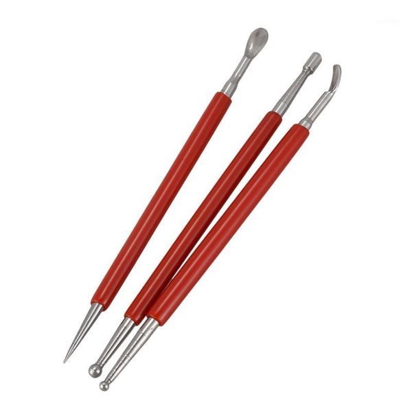 

3 pieces stainless steel wax sculptors clay sculpting tool making pottery1