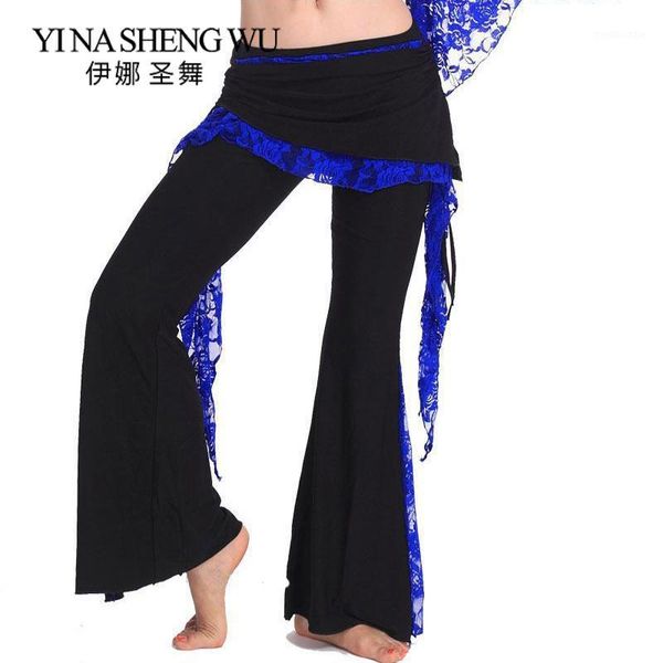 

tribal belly dance training trousers for women belly dancing lace costume pant 9 colors1, Black;red