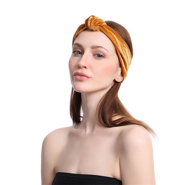 

women solid color cross headband sports yoga handmade elastic wide hair band female wash face hairband fashion retro headband 37 p2