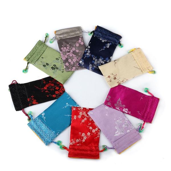

wholesale 10pcs new fashion elegant plum ethnic style embroidery jewelry bag, Pink;blue