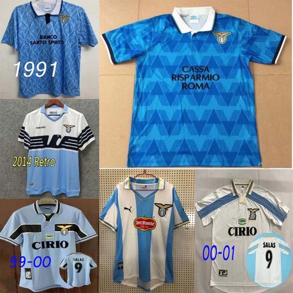

lazio european home retro jersey 1989-2000 salas mihajlovic veron stankovic mancini nesta nedved retro football shirt, Black;yellow