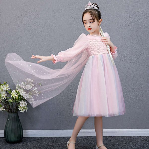 

rainbow autumn princs 2020 poncho new children's skirt little girls' performance drs lf6ppmk7, Red;yellow