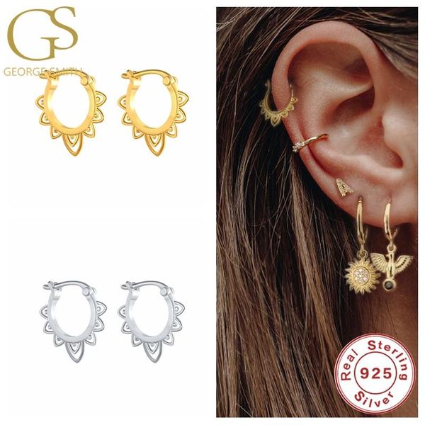 

gs new simple small hoop earrings for women twist circle earrings gold color huggie earings s925 sterling silver jewelry brincos, Golden;silver