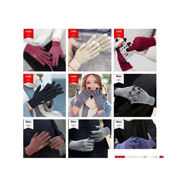 

2021 new touch screen wool gloves for men and women in winter by car to keep warm and three-finger colloid- qylzmn mj_bag